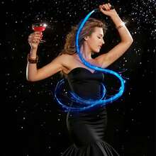 可充电LED光纤鞭 - 旋转光纤鞭，LED发光舞蹈鞭，嘉年华玩具，像素鞭，适用于舞蹈、派对、灯光秀、音乐节、时装秀、电子音乐节 - 發光鞭子 - 查看 4