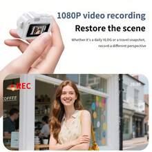 Reletech Wearable Mini Camera: 1080P HD Video, 0.96" IPS Screen, LED Fill Light, 17.5g Ultra-Light For Vlog & Travel - View 3