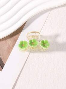 1pc Spring/Summer Acrylic Flower Hair Claw Clip, Fresh & Sweet - Multicolor - View 6