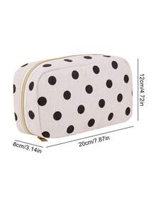 1pc High-Quality Linen Makeup Bag, Large-Capacity And Multi-Functional, A Versatile Everyday Bag, Desktop Stationery Organizer, And Travel Organizer. An Excellent Choice As A Gift For Mother's Day, Halloween, Thanksgiving, Birthdays, Chinese New Year, And Bridesmaids. - Multicolor - View 9