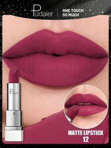 Pudaier Waterproof Non-Stick Velvet Pearl Lipstick, Moisturizing And Smooth Texture Suitable For All Skin Tones, Valentine's Day Gift - 12 - View 6