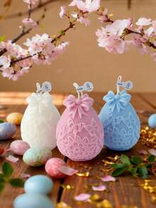 New Easter Scented Candle Gift Set, Ocean, Herb, Rabbit Shaped Easter Eggs With Butterfly Pattern, Fragrant And Aromatic, Made Of Pure Natural Plant Fragrance, Long-Lasting, Suitable For Bedroom, Dining Room, Holiday Party, Home Decor, Creating A Relaxing And Comfortable Atmosphere, Essential For Holidays, Suitable As Birthday, Valentine's Day, Graduation Gift For Family, Female Friends, Classmates - Various Fragrances - View 4