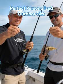 1pc Personalized Fishing Lure, Custom Fishing Lure, Fishing Lover Gift, Fishing Hook, Fishing Accessories, Personalized Fishing Lure, Retirement Gift, Personalized Fishing, Fishing Lure, Fishing Hook, Carved Fishing Design, Men's Fishing Gift, Father's Day Gift, Retirement Gift - Gold - View 6