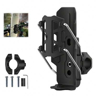 Universal Bicycle/Motorcycle Water Bottle Holder - Adjustable Clamp Fits 0.6 To 1.56 Inch, Stable & Portable Drink Holder, Cycling Sports Hydration Accessory