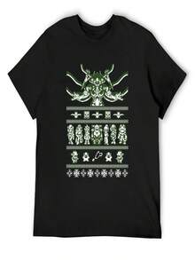 Chrono Christmas Sweater T-Shirt Vintage T Shirts Graphic T Shirt Vintage Shirts Graphic Tee Anime Shirts - 黑色 - 查看 1