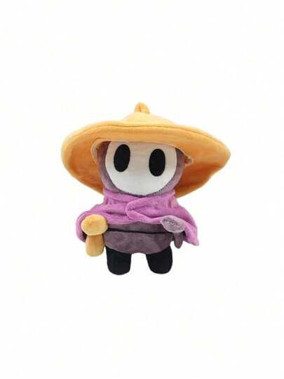 Hollow Knight Plush Doll, Game Character Cute Plush Doll Wearing Yellow Hat And Purple Cloak, Party Favor, Fan Birthday Christmas Children's Day Thanksgiving Gift, Children's Party Favor, Home Decor