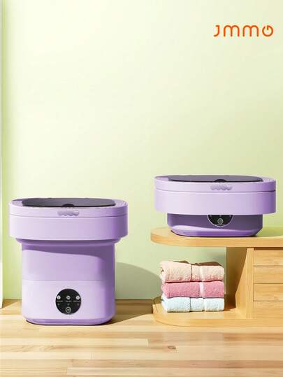 JMMO Foldable Washing Machine,Portable Bucket-Type Fully Automatic Washing And Drying Machine With 3 Modes Deep Cleaning Of Underwear,Baby Clothes And Other Small Clothes.Suitable For Apartments Dormitories Hotel 6L - EU Plug