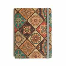 A6 Cork Fabric Retro Notebook, 200 Pages/100 Lined Pages, Pocket Journal With Round Corners And Binding Strap - D - View 8