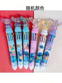 Bộ 5 bút gel có thể xóa được hình Stitch của Disney, đầu bút mực 0.5mm, chủ đề hoạt hình, thích hợp để vẽ, dán nhãn, sắp xếp, làm thủ công, dán nhãn dán, đánh dấu, văn phòng phẩm, đồ dùng học tập, quà tặng sinh nhật, sổ tay, tem, đọc sách, sách vở. - Bút pha lê khâu - Xem 9