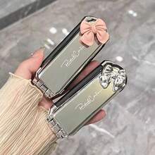 1 pieza Cepillo de pelo plegable con espejo de maquillaje, peine de cojín de aire portátil mini, herramienta de peinado suave para uso diario y viajes, accesorios de moda para el cabello para mujeres, para peluquería, salón de belleza, artículos esenciales de viaje, productos para el cabello, kit de herramientas para el cabello para el hogar, el sueño y el baño - Multicolor - Ver 4