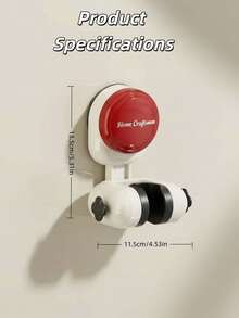 1pc Suction Cup Shower Head Holder, Adjustable Bathroom Shower Head Wall Mount Bracket, No Drilling Required - A - View 5