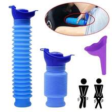 Bồn tiểu di động ngoài trời 750ml, thiết kế thu gọn không cần ngồi xổm, phù hợp cho phụ nữ và trẻ em, du lịch, cắm trại, leo núi, sử dụng trong trường hợp khẩn cấp, có thể gấp gọn. - Màu xanh lam - Xem 3