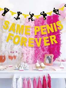 Rosegold Einzelparty Banner, Dekorationen für Junggesellinnenabschiede von Frauen, Bridal-Shower Zubehör - Gold - Übersicht 6