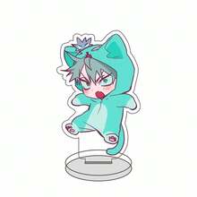 1PC Q Version Animal Hood Anime Character Acrylic Stand, Cute Cartoon Figure Desktop Display, Transparent Tabletop Ornament, Collectible Decoration, Lovely Gift For Anime Enthusiasts - Multicolor - View 10