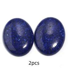 2-10pcs Natural Lapis Lazuli Flat Back Cabochon , Oval Stone - Lapis Lazuli - View 13