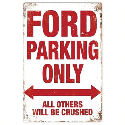 Vintage Metal Sign "For Parking Only" - 8x12 Inches, Multicolor Eye-Catching Parking Sign Wall Decor, Durable Metal With Easy Stick-On Application For Home, Garage, Entryway, And Man Cave, Perfect Gift Idea For Spring Refresh, Summer Decor Update, And Seasonal Home Makeovers, Adds Classic Industrial Charm To Any Interior