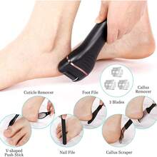 13 In 1 Electric Foot Grinder File Callus Remover Machine Pedicure Device Foot Care Tools Feet For Heels Remove Dead Skin Rechargeable 1200mAh - Black - View 4