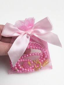 1件装99颗伊斯兰念珠手链，配蝴蝶结和欧根纱礼品袋，中东手持式念珠计数器，含99颗念珠，最佳礼品 - Tasbih gift - 查看 11