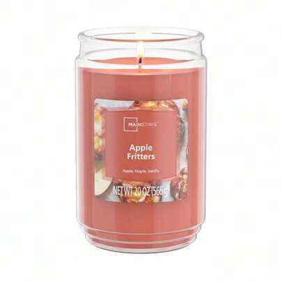 Scented Glass Jar Candle  Fritters Fragrance Single Wick Large 20oz Home Decor