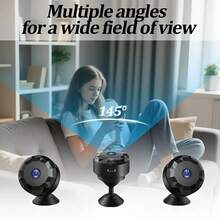 2 piezas Cámara de inalámbrica mini, apta para monitoreo inalámbrico interior/exterior, detección de movimiento en tiempo real, asistente de voz, función de monitoreo navideño en tiempo real, del hogar, Cámara de inalámbrica 1080P con detección de movimiento - Multicolor - Ver 6