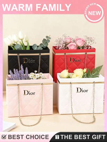 1 Hộp Quà Có Dây Xích Kim Loại, Thích Hợp Cho Ngày Valentine, Ramadan, Bó Hoa Valentine, Bó Hoa Tự Làm Thủ Công Cho Ngày Valentine, Quà Tặng Ngày Valentine, Hộp Quà Valentine, Quà Tặng Bó Hoa Thủ Công, Hộp Hoa Tiệc, Xô Đựng Bó Hoa, Túi Cửa Hàng Hoa Có Dây Xích Kim Loại, Giỏ Đóng Gói Cầm Tay, Thích Hợp Cho Đám Cưới, Tiệc Tùng, Ngày Lễ, Để Lưu Trữ Bó Hoa (Không Bao Gồm Bó Hoa)