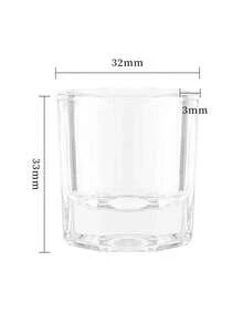 美睫胶垫玻璃方形调色盘，粘性粘合板，适用于睫毛嫁接、美甲、化妆工具 - 無色 - 查看 12