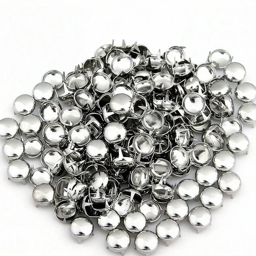100pcs 10mm Dome Head Rivet Punk Rock DIY Leather Craft Decorative Rivet Accessories For Shoes, Bags - A - View 1