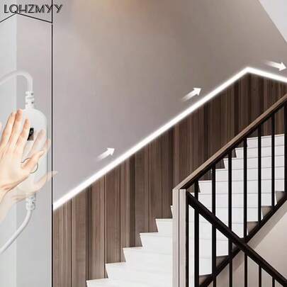 LQHZMYY 1条手扫感应LED灯带，柔性霓虹灯带，内置IC，可DIY造型，手势感应，开关，可调光，流动，追逐，流星效果