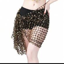 1件肚皮舞臀巾，女士性感肚皮裙俱乐部夸斯裙小号女士服装肚皮舞裙裹裙女士闪亮性感女式 - 彩色 - 查看 6