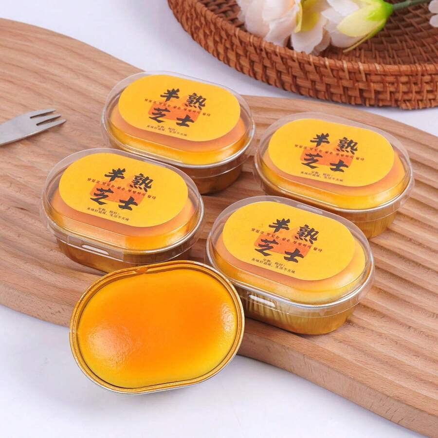 1 chiếc bánh phô mai mềm dẻo PU đàn hồi chậm | Đồ chơi cảm giác mềm mại kiểu Nhật Bản chân thực | Phụ kiện giảm căng thẳng và lo âu cho văn phòng, nhà cửa và du lịch - Nhiều màu ngẫu nhiên - Xem 1