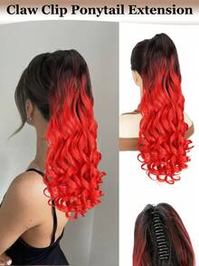 Ponytail Extension Long Wavy Claw Clip Ponytail For Women, 20 Inch Synthetic Hair Extension, Natural Looking Heat Resistant Fluffy Hairpiece - Multicolor - View 17
