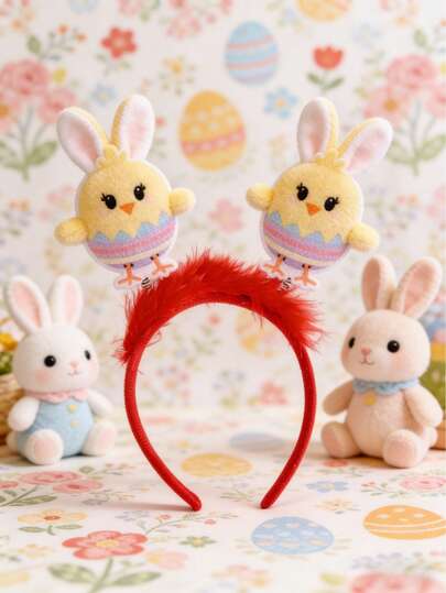 1pc Rabbit & Chick Egg Cartoon Party Cute ABS Plastic Easter Headband