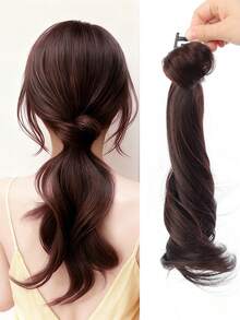 Ponytail Hair Claw Clip, Natural Messy Bun Hairstyle Hairpiece Hair Accessories Elegant Hair Clip,Synthetic Ponytail - Multicolor - View 11