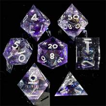 Galaxy Pearl Handmade Resin Dice Set, Suitable For Role-Playing Games, With Cosmic Glitter And Precise Edges - Multicolor - View 5