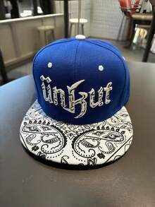 1pc Embroidered Letter Flat-Brim Cap, Suitable For Spring, Autumn, Street Dance, Hip-Hop, Teenagers, Students, Baseball Cap, Summer, Unisex, Versatile, Sun Hat - Hip Hop Hat - View 4