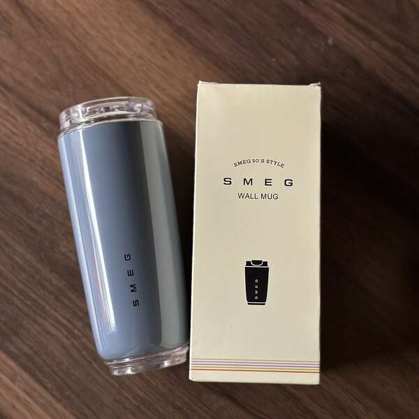420ml Smeg Grey Portable Insulated Coffee Mug, 304 Stainless Steel Vacuum, Office & Travel, Leak-Proof Thermal Tumbler, Car Cup, Long-Lasting Insulation, Stylish Design