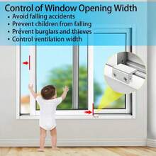 Aluminum Alloy Sliding Window Locks With Key Sash Stopper Sliding Windows Anti-Theft Lock Baby Child Safety Doors Lock Limiter Sliding Sash Stopper Window Limiter Cabinet Lock Door Security Lock Kid Pet Safety Door Non Punch Window Lock Hardware Tool - Multicolor - View 4