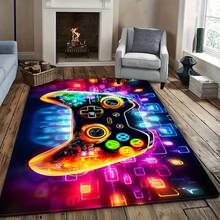 1pc Game Controller Decor Carpet, Decorative Rug, Bedroom Decor, Small Rug, Carpet, Home Decor, Living Room Carpet, Living Room Small Rug, Bedroom Rug, Living Room Home Decor, Outdoor Rug, Washable Carpet - Multicolor - View 3
