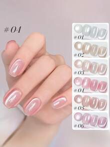 MIANEL 10ML 2026 春季新品美甲系列 纯粹渴望 玻璃珠猫眼凝胶指甲油 流行冰透明裸色缎面白色指甲油 粉色指甲油 情人节专属礼物 美甲 - 彩色 - 查看 2