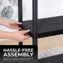 NEW! 2x 5 Tier Black Plastic Heavy Duty Shelving Racking Storage Unit - Multicolor - View 5