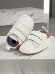 Zapatos para bebés, zapatos para caminar con suela de goma para niños y niñas - Blanco - Ver 12