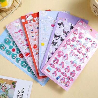 1片3D立体水晶贴纸，儿童DIY教育工艺装饰材料，螺旋笔记本，办公及学校用品（由于拍摄角度和光线原因，实际颜色可能略有不同，但不影响使用。）