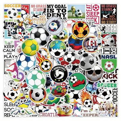 100pcs The 2026 New Popular Football Graffiti Sticker Is Designed Specifically For World Cup Fans, With A Random Style And Personalized. Waterproof And Durable, Suitable For Attaching Water Bottles, Suitcases, Skateboards, Stationery, Etc., With Versatile Decoration. Whether It's The Start Of School Season, New Year's Day, Valentine's Day, Or Easter, It's Perfect For Giving To Friends And Family. It's Practical And Ceremonial, And The Gift Is Very Thoughtful. (Stochastic Style)