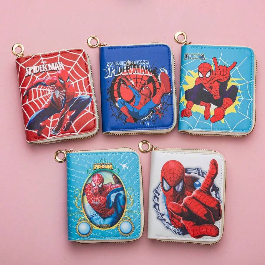 Disney/Spider-Man Spider-Coin Purse, Avengers Hero Coin Purse, Card Holder, Leather Wallet - Multicolor - View 1
