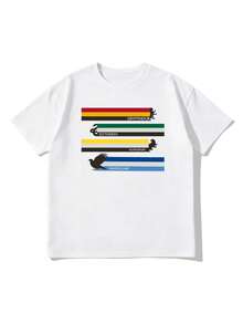 Whysmera SHEIN X Harry Potter 女士圆领T恤，采用合作款图案印花设计，打造活力时尚造型 - 白色 - 查看 3