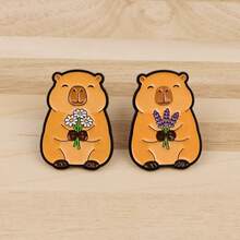 “别回头，你不会走那条路”珐琅胸针/翻领别针/徽章/背包别针/女士胸针/服装礼物/珠宝/时尚配饰 - 彩色 - 查看 5