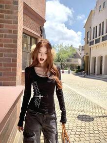 Women Tops - Black - View 5