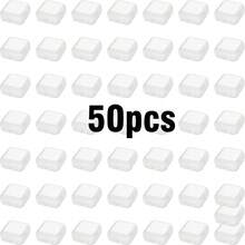 5/10/20/30/40/50/60/80/100 st genomskinliga smyckeslådor, öronproppsbehållare - Genomskinlig - Visa 9