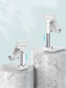 Foldable Phone Holder Compatible With IPhone, Android Phone, Gift For Birthday, Family, Friends Phone Stand, Phone Accessories - White - View 2