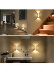 RGB/3-Color Magnetic Wall Light, LED Ambient Light, Magnetic No-Drill Installation, Motion Sensor, Multiple Adjustable Light Colors, Suitable For Various Wall Surfaces, Living Room, Bedroom, Hallway, Stairs, Bar, Dating Scenes - One Size Fits All - View 8